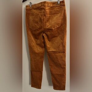 PAIGE Warm Amber Corduroy Cropped Pants